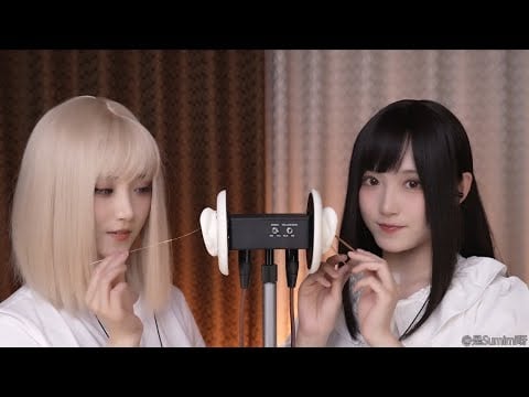 ASMR Sankaku Chuwa × Junta Mana's First Ear Cleaning Experience 🎧✨"  #SankakuChuwa #JuntaMana #ASMR