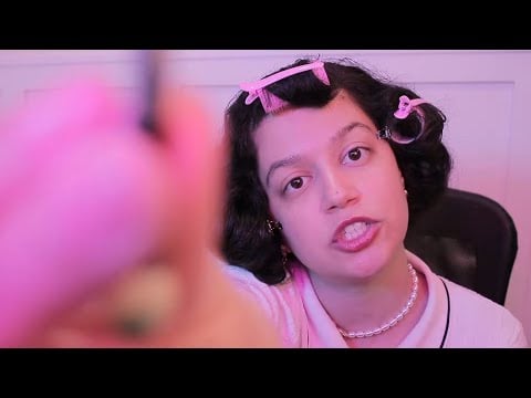 ASMR~ 1950s Sassy Neighbor Does Your Makeup