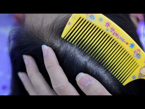 ASMR Relaxing Scalp Check, Scalp Scratching ( Soft Combing, Hair Brushing, Hair Play ) For Sleep
