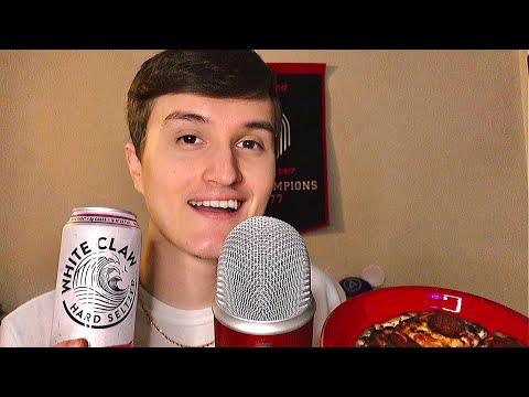 ASMR Pizza & Drink with me 🍺🍕 (Mukbang)