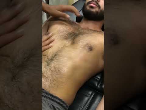 Chest Massage ASMR #oil #chestmassage #chesthair #lahoribarber #bodymassage #asmrsounds #massage