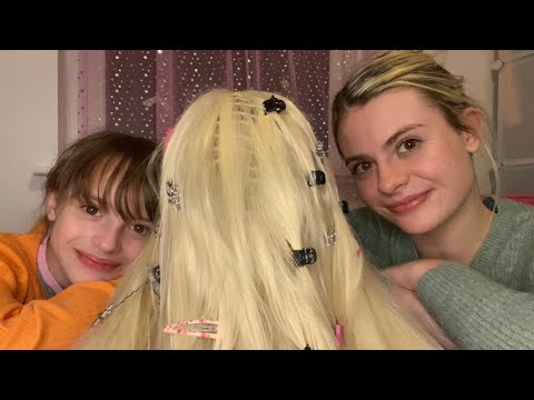 ASMR| Brushing and Styling Your Hair! (with my sister)