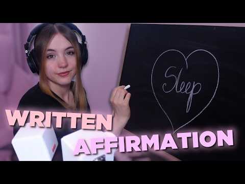 ASMR ✨ Sleepy Positive Affirmations ✨ Chalkboard writing ✨ NO ADS