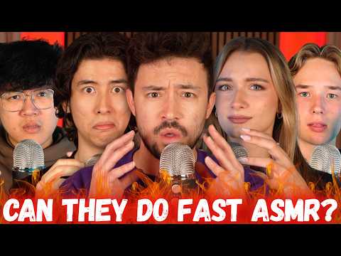 I Made Famous Slow ASMRtists Try FAST ASMR! ~ WHITENOISE