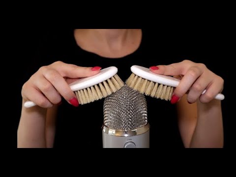 ASMR Fast & Aggressive Mic Brushing with Hard Brushes (No Talking)