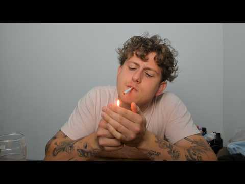 ASMR smoking a cigarette because I’m stressed 