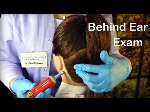 Slow & Gentle: Behind Ear Exam & Scalp Check  (Whispered)