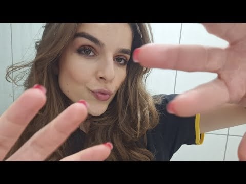 ASMR tapping, sons de boca, scratching, pincel na tela com chuva ao fundo 🌧 