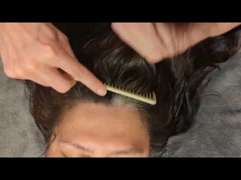 ASMR - Scalp Massage - Long Hair - Hands - Tangling - Playing - Oil - Combing - Brushing - Beautiful