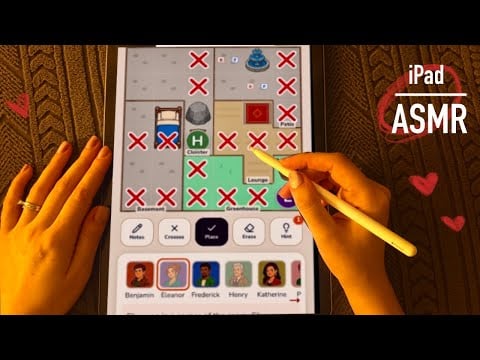 😴 iPad ASMR 🧡crime solving but it's an APP - Clicky Whispers & Writing Sounds