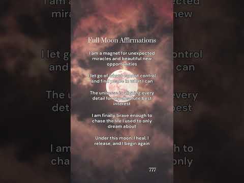 March 3rd Full Moon Affirmations 🌕