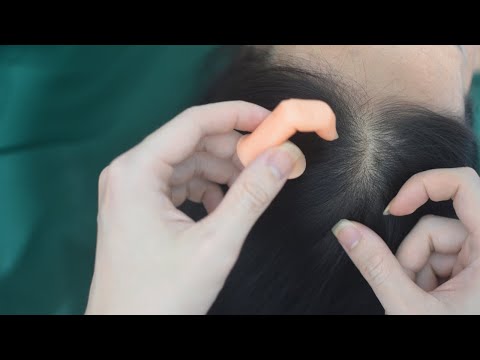 ASMR Real Person Head Scratching Massage, Hair Combing Sounds For Stress Relief