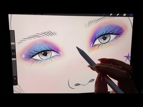 iPad ASMR Relaxing Makeup on Face Chart ✨ (whispering + those relaxing little ipad taps we all love)