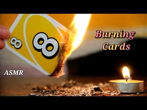 ASMR | Burning Through a Deck of Cards