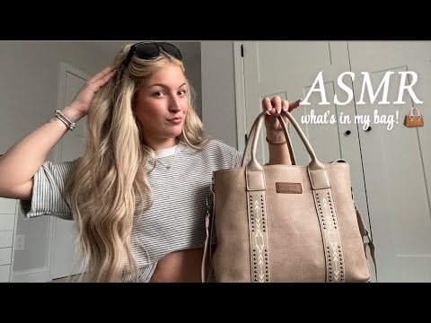 ASMR what’s in my bag! (Whispered with some soft spoken) 👜🌟💳