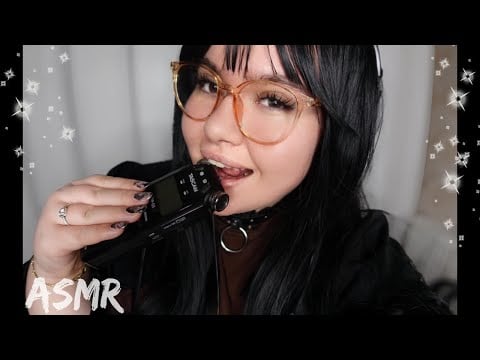 Unusual mouth sounds ASMR ♡ mic biting, tongue swirling, lips rubbing, teeth scratching