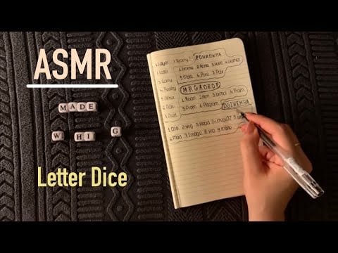 ASMR 😴 Letter Dice Challenges (1) | Clicky Whispers & Gentle Mouth Sounds ♥️