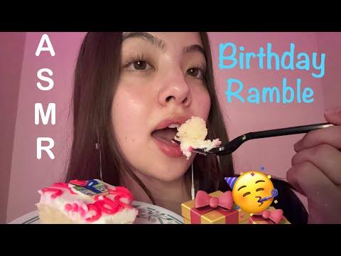 asmr ~ birthday rambles + eating cake