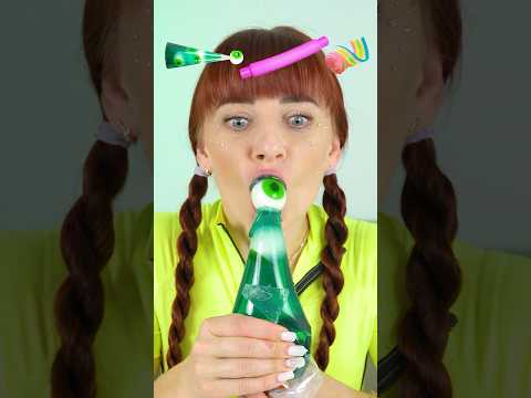 ASMR Emoji Honey Eyeballs, Pink Drink Mukbang #shorts