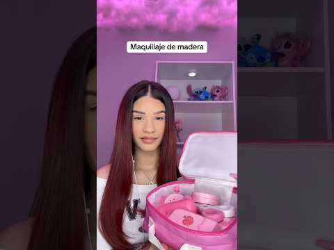ASMR te maquillo con cosas de madera 🪵 #asmrmakeup #woodenmakeup #woodentoys #asmrwood #asmrshorts