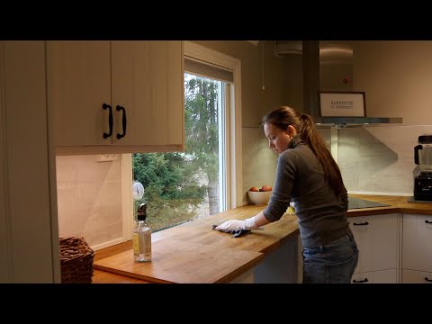 ASMR Cleaning Kitchen & Counter Top (No Talking)