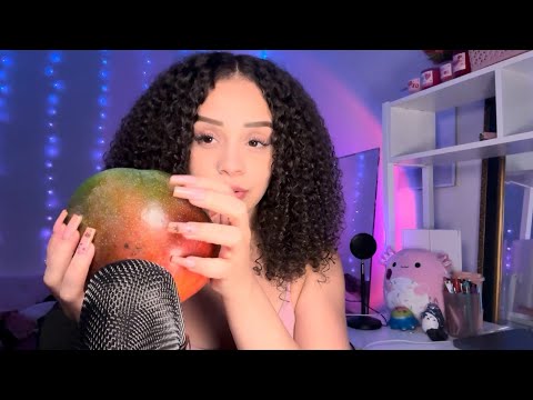 ASMR Eating Sounds | Comiendo Mango Jugoso🥭 *GIANT juicy mango from DR 🇩🇴*