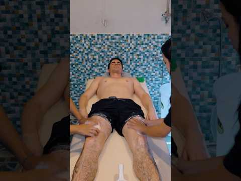 ASMR: Korean Body Wash Scrub and Full Service Barbershop Massage #shorts