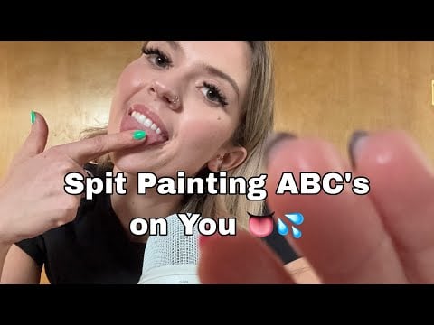 ASMR| SPlT Painting the Alphabet on You! Earring Tapping 