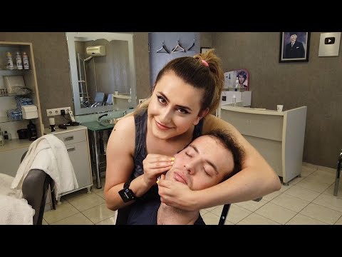 💈ASMR TURKISH LADY BARBER’s HYPNOTIZING FACE, HEAD & BACK MASSAGE THERAPY