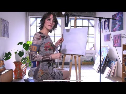 How to Paint a Spooky Scull ASMR Art Tutorial for Beginners