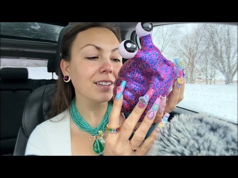 asmr/ XXL nail tapping while it snows ❄️ ✨💜