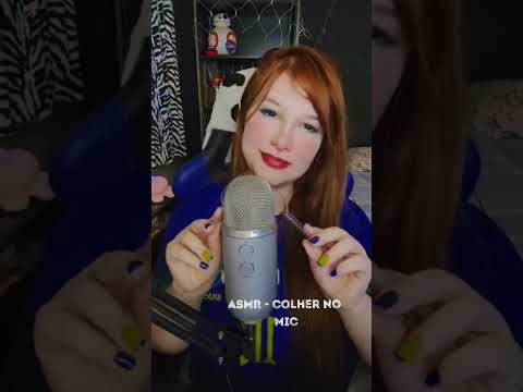 ASMR - Colher no Mic 🥄 Mic spoon #shorts