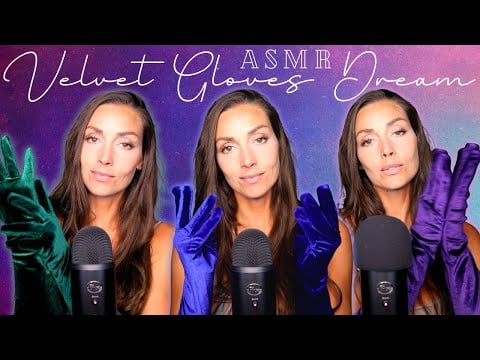 ASMR Velvet Long Gloves Relaxing Triggers 💞 #gloves #asmr