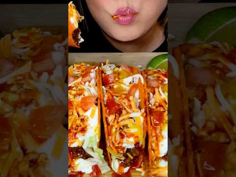 NACHO CHEESE TACOS #asmr #foodasmr #crunchy
