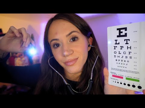 ASMR Concussion Test (medical roleplay, typing, light triggers, & more)