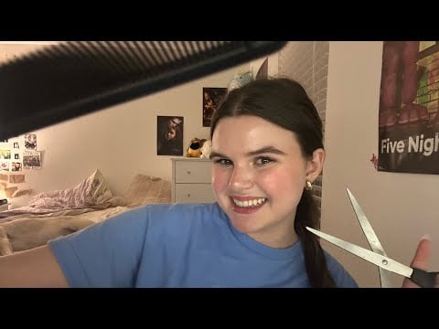 ASMR haircut roleplay!! *gum chewing, soft spoken* 💈💇