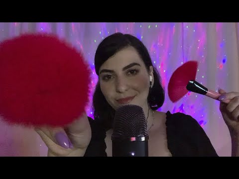 ASMR - PINCEL NO MICROFONE E NA TELA 🤤😴