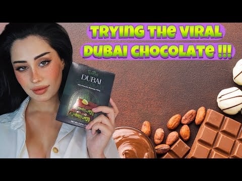 ASMR MUKBANG🤤Trying the VIRAL dubai chocolate🍫😋 