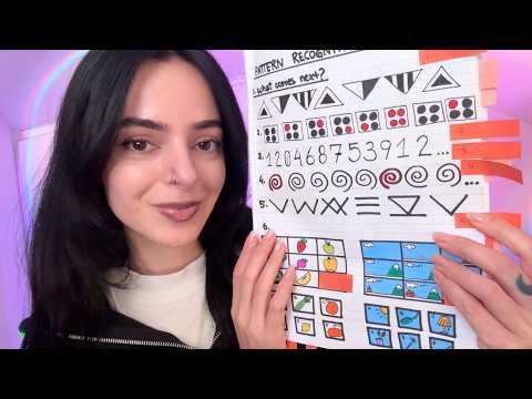 ASMR Handdrawn Tests ✨ Pattern Recognition, Logic & Common Knowledge