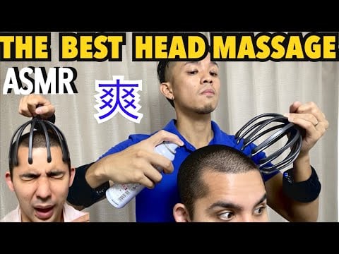 【ASMR】Tingles Head Massage/ ICE Spray