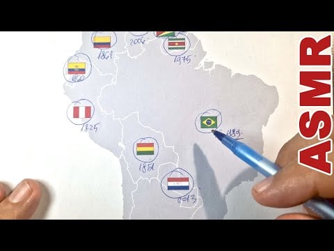 ASMR: Flags Symbolism of South American States Explained | ASMR Geography + relaxing