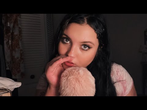 ASMR breathy stuttering/soft speaking/humming/mouth sounds/hand movements + more