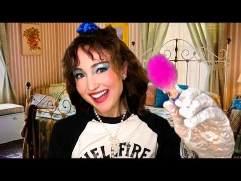 ASMR Popular 80s Girl Does Your Makeup - Stranger Things Roleplay (layered makeup sounds)