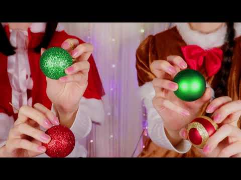 【ASMR/囁き】サンタとトナカイが奏でるクリスマスTriggerとオノマトペ🎄🎅Christmas Triggers & English Onomatopoeia