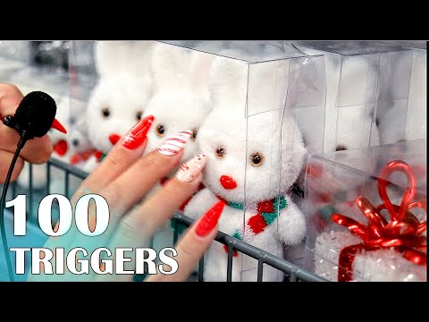 ASMR 100 TRIGGERS in 8 minutes at THE MALL 🎄 АСМР 100 триггеров НОВОГОДНИХ в магазине