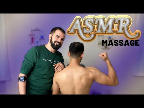 ASMR MASSAGE - NECK,SHOULDER,BACK (with olive oil)