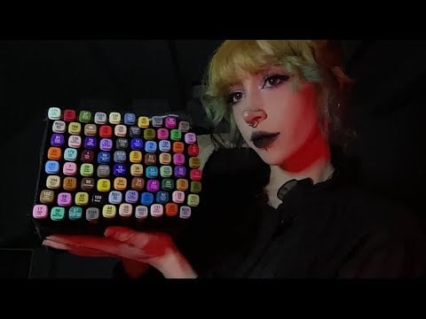 ASMR Testing New Markers | Swatching, Whispering
