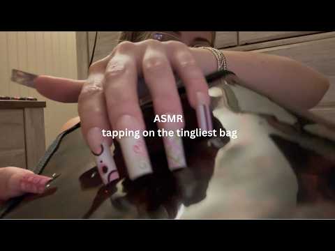 ASMR tapping on the tingliest bag
