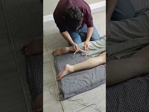 Chew massage with special relaxing techniques for the back of the leg #satisfying #relaxing #asmr