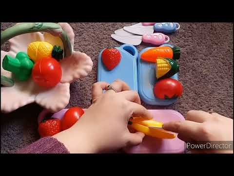 ASMR- Playing with Velcro Food (cutting, sorting, rambling) Lofi